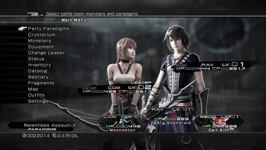 XIII-2_Main_Menu